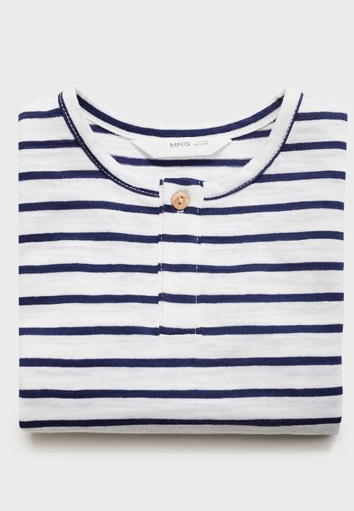 MANGO - T-Shirt Alex - Medium Blue