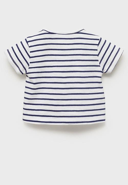 MANGO - T-Shirt Alex - Medium Blue