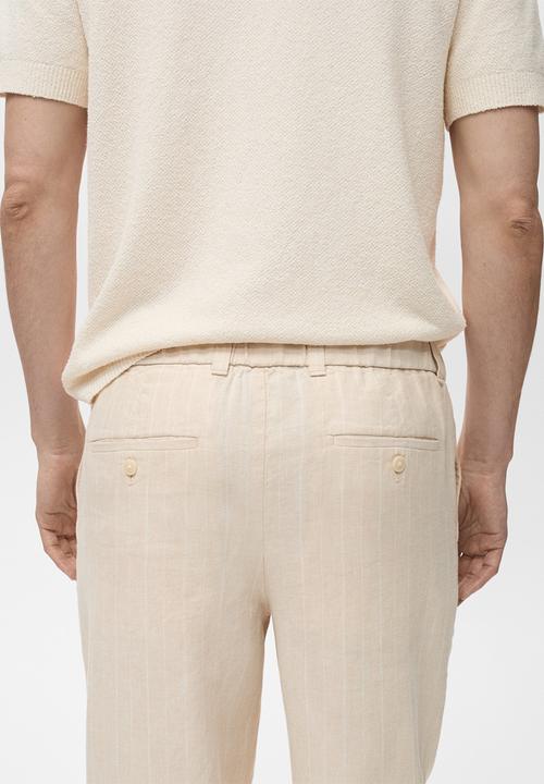 MANGO - Trousers CARBOP - Light Beige