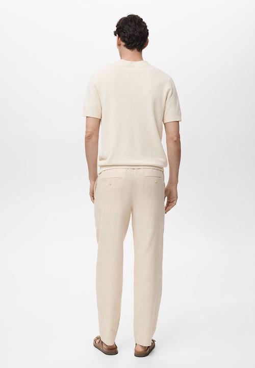 MANGO - Trousers CARBOP - Light Beige