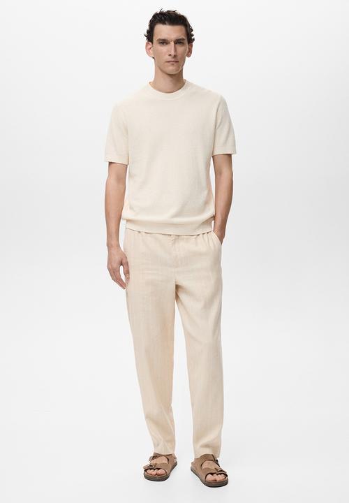 MANGO - Trousers CARBOP - Light Beige