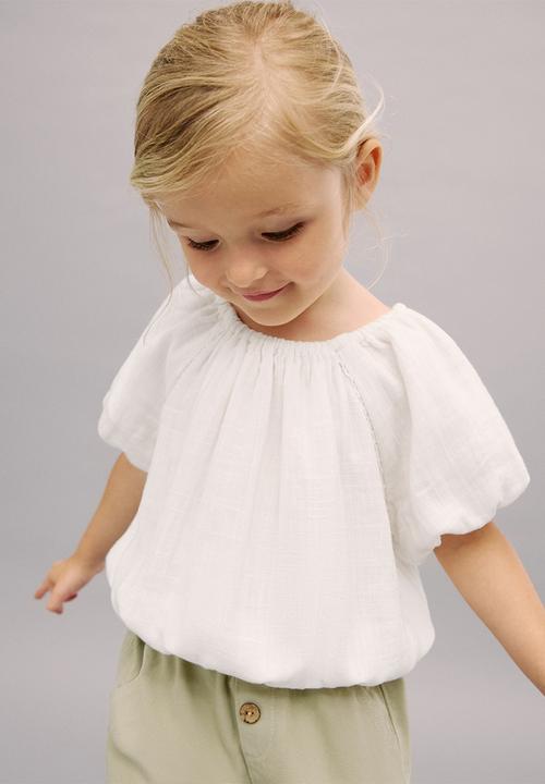 MANGO - Blouse Bahia - Light Beige