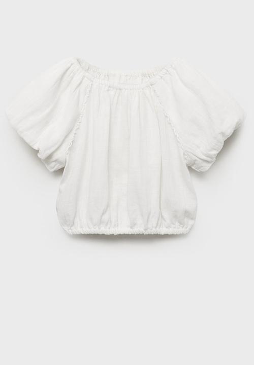 MANGO - Blouse Bahia - Light Beige