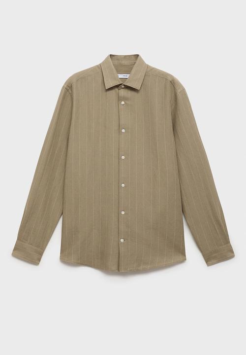 MANGO - Shirt RUG - Khaki