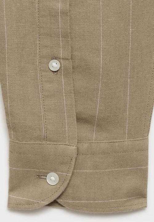 MANGO - Shirt RUG - Khaki