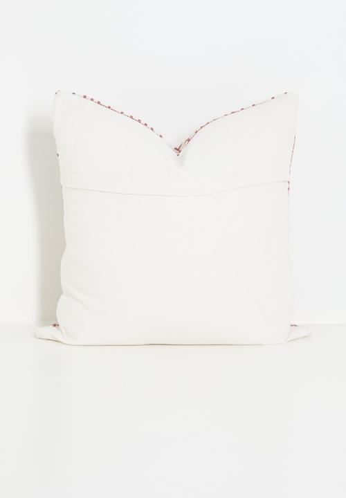 Sixth Floor - Grid jacquard cushion cover - Rust