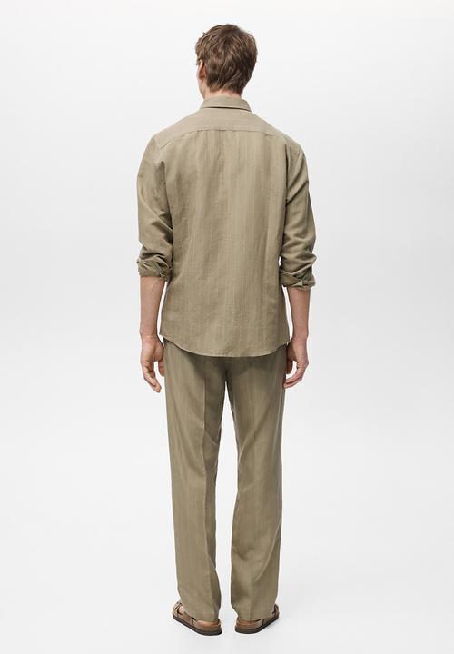 MANGO - Shirt RUG - Khaki