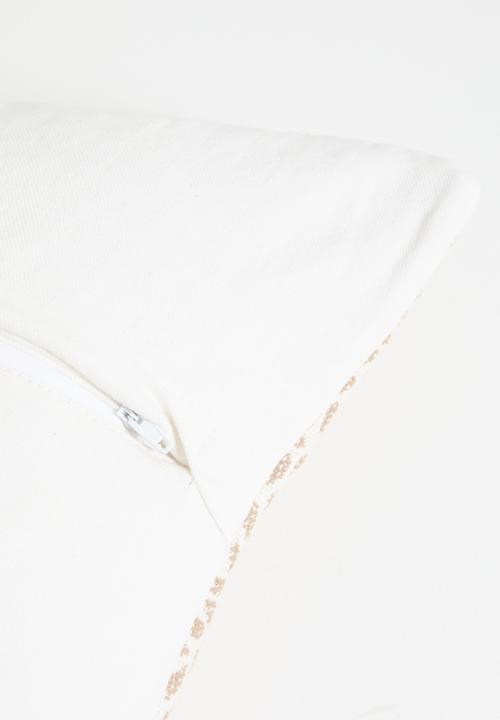 Sixth Floor - Ditsy jacquard cushion cover - Neutral 