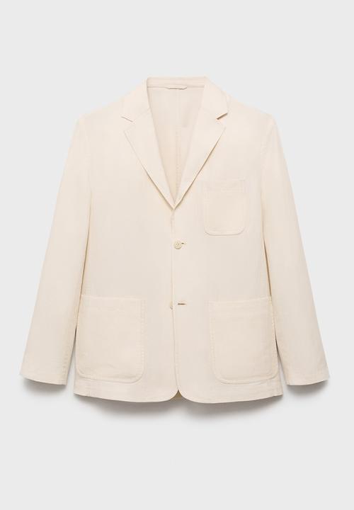 MANGO - Blazer RUSTIC - Light Beige