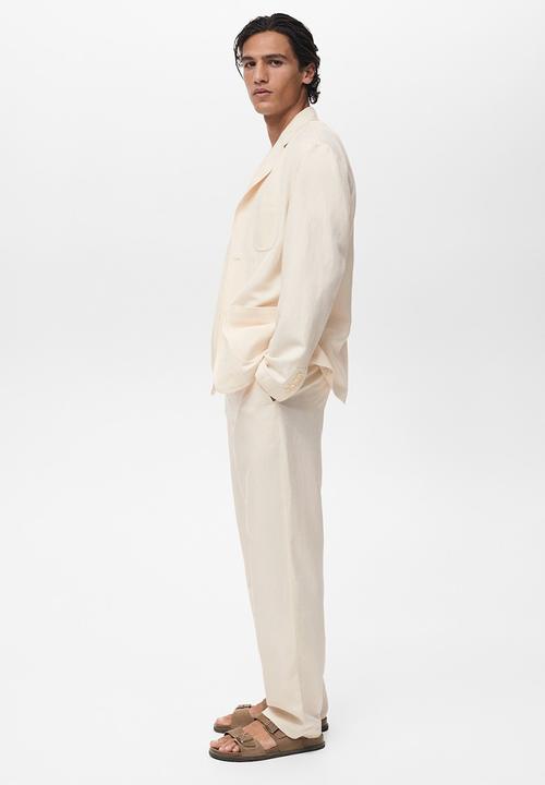MANGO - Blazer RUSTIC - Light Beige