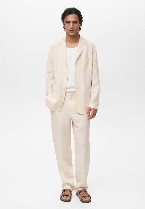 MANGO - Blazer RUSTIC - Light Beige