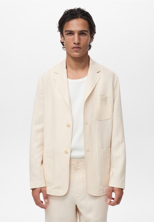 MANGO - Blazer RUSTIC - Light Beige