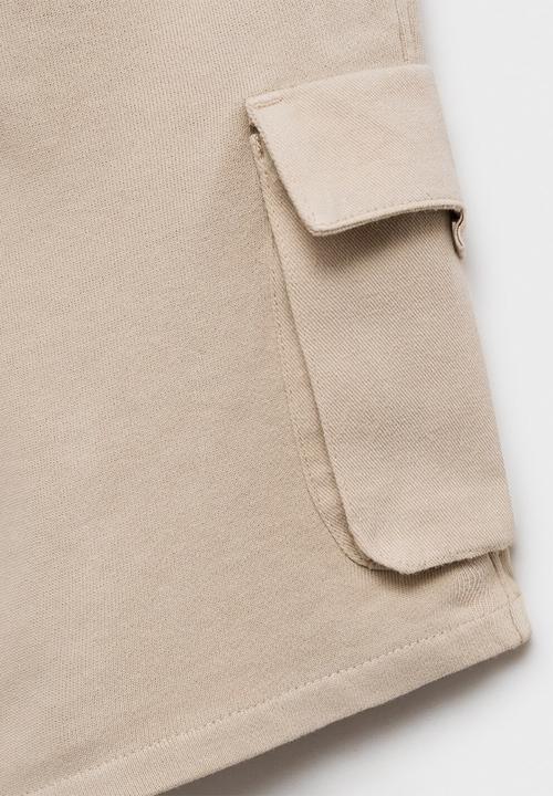 MANGO - Bermudas cargos - light beige