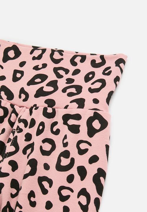 Pop Candy - Printed pants - pink & black 