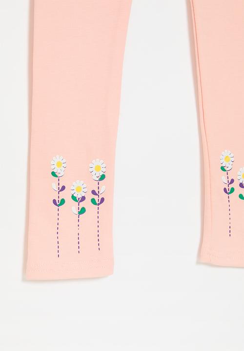 Pop Candy - Floral applique legging - pink