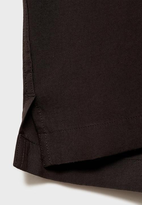 MANGO - Shirt MALAGA1 - Dark Brown