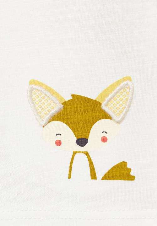MANGO - T-shirt fox - natural