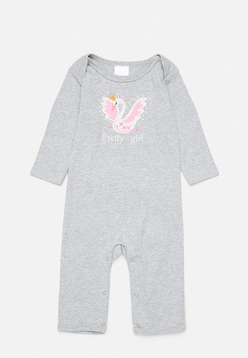 Pop Candy - 3 pc romper set - pink/multi/grey