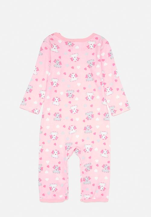 Pop Candy - 3 pc romper set - grey/multi/pink