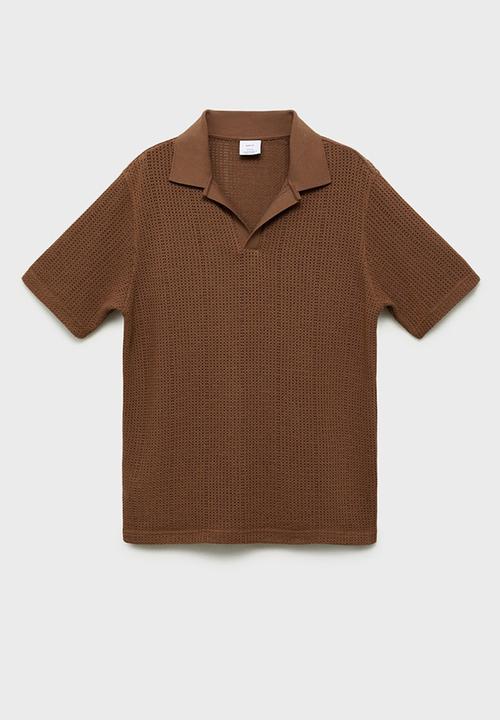 MANGO - Poloshirt BARDENA - Medium Brown