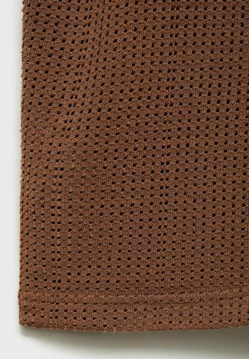 MANGO - Poloshirt BARDENA - Medium Brown