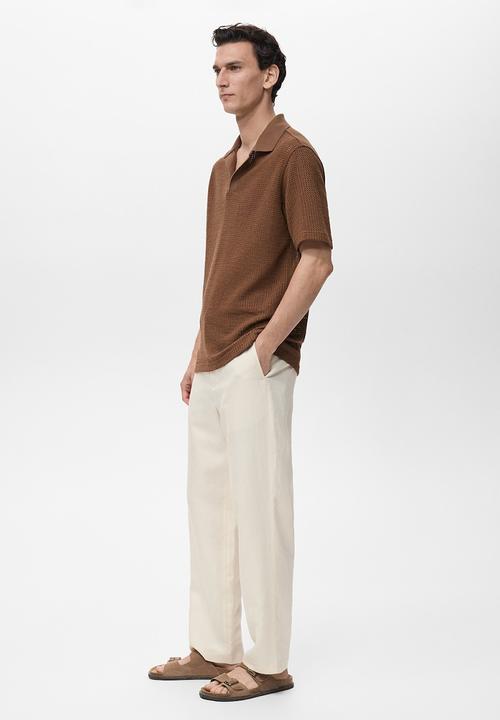 MANGO - Poloshirt BARDENA - Medium Brown