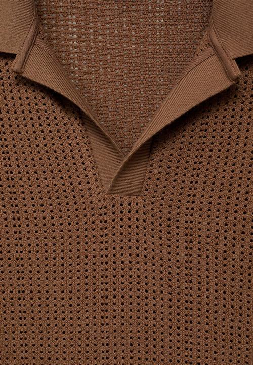 MANGO - Poloshirt BARDENA - Medium Brown