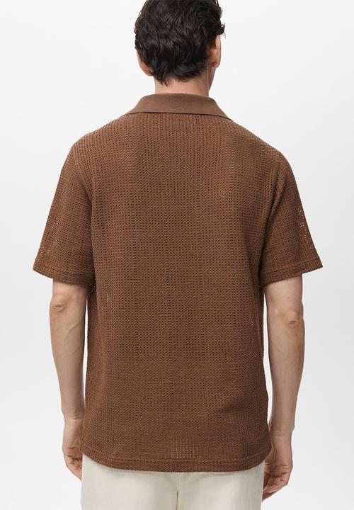 MANGO - Poloshirt BARDENA - Medium Brown