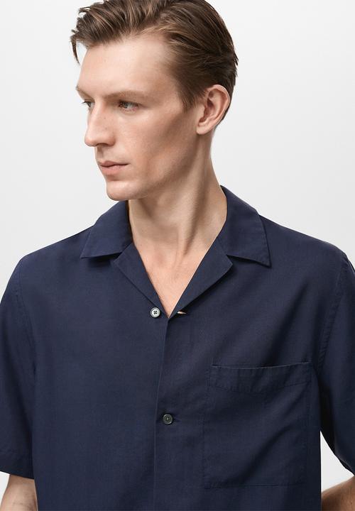 MANGO - Shirt MALAGA - Navy