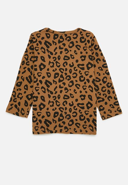 Pop Candy - Long sleeve printed tee - brown