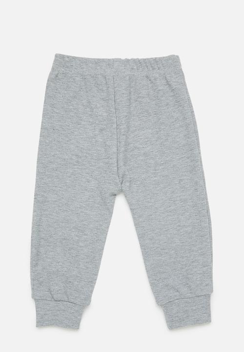 Pop Candy - Rib knit joggers - grey
