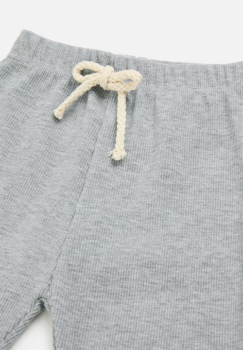 Pop Candy - Rib knit joggers - grey