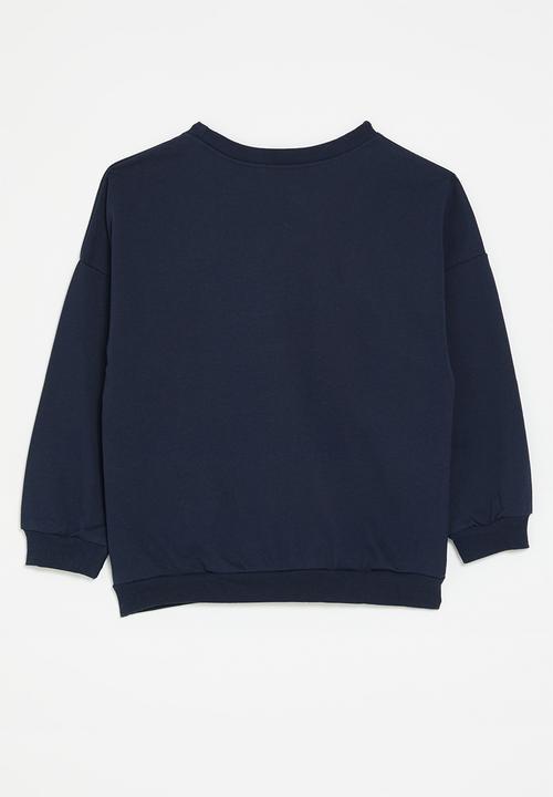 Pop Candy - Printed sweat top - navy blue