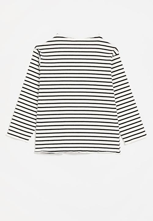 Pop Candy - Stripe tee - black & white