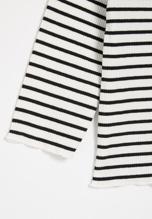Pop Candy - Stripe tee - black & white