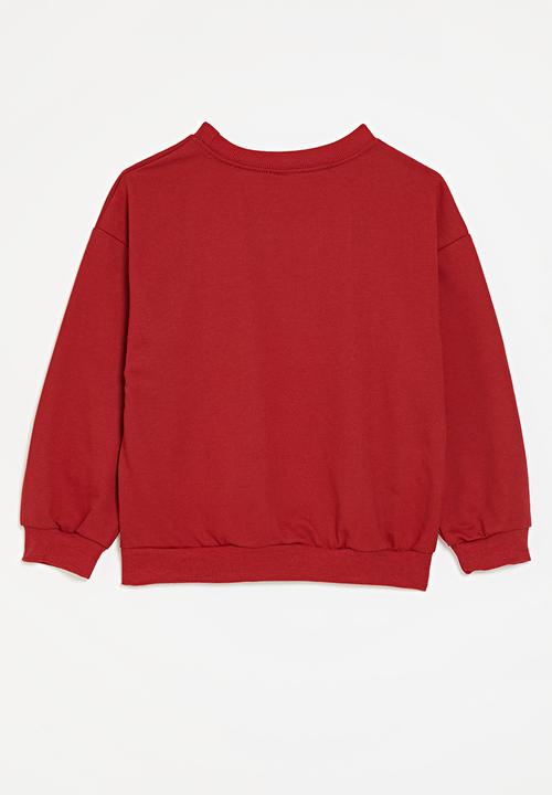Pop Candy - Printed sweat top-red