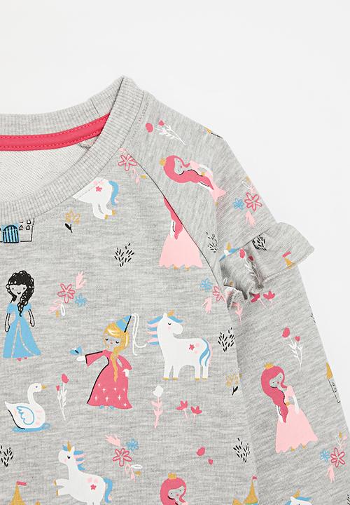 Pop Candy - Frilled sweat top-multi