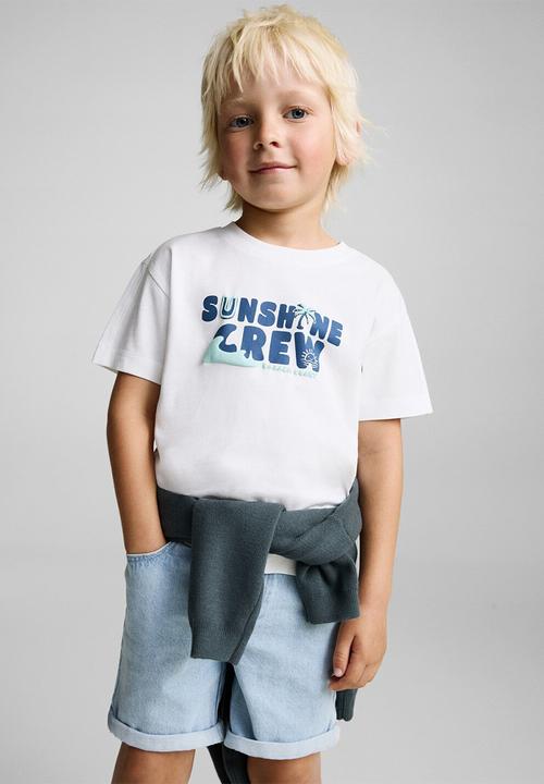 MANGO - T-shirt crew - natural