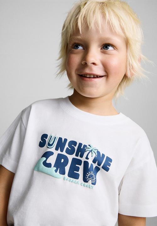 MANGO - T-shirt crew - natural