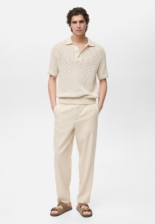 MANGO - Poloshirt ROCA - Light Beige