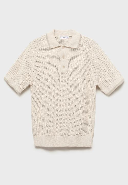MANGO - Poloshirt ROCA - Light Beige