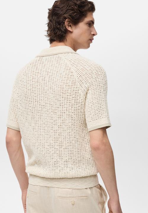 MANGO - Poloshirt ROCA - Light Beige