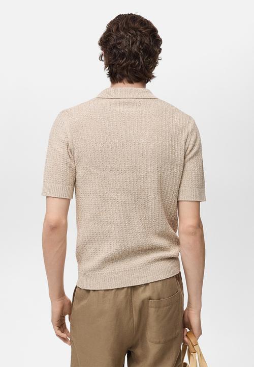 MANGO - Poloshirt HONDARRA - Light Beige