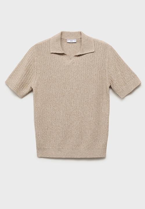 MANGO - Poloshirt HONDARRA - Light Beige