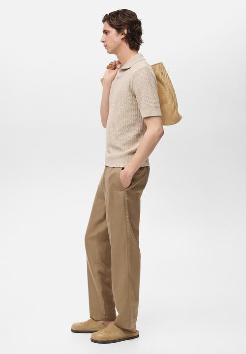 MANGO - Poloshirt HONDARRA - Light Beige