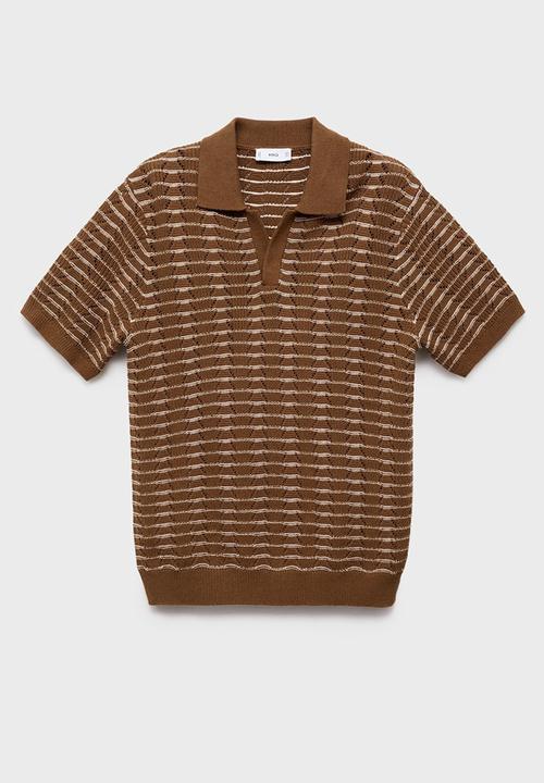 MANGO - Poloshirt PUIG - Medium Brown