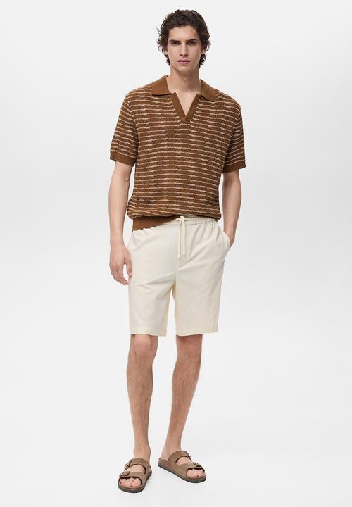 MANGO - Poloshirt PUIG - Medium Brown