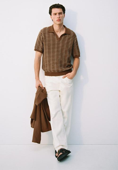 MANGO - Poloshirt PUIG - Medium Brown
