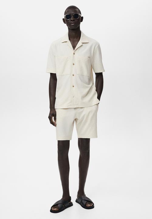 MANGO - Poloshirt MOYAC - Light Beige