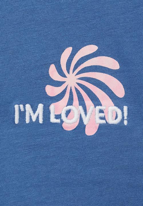 MANGO - T-Shirt Loved - Medium Blue